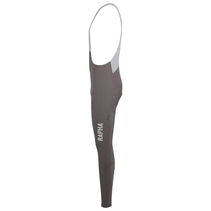 Rapha Pro Team Winter Trägerhose Tights with Pad II AW2023, Ksc mushroom/silver