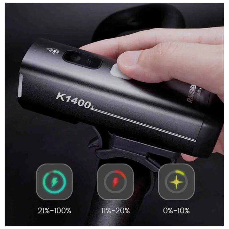 Ravemen K1400 Frontlicht, Black, 1400 Lumina Ravemen K1400 Frontlicht, Black, 1400 Lumina
