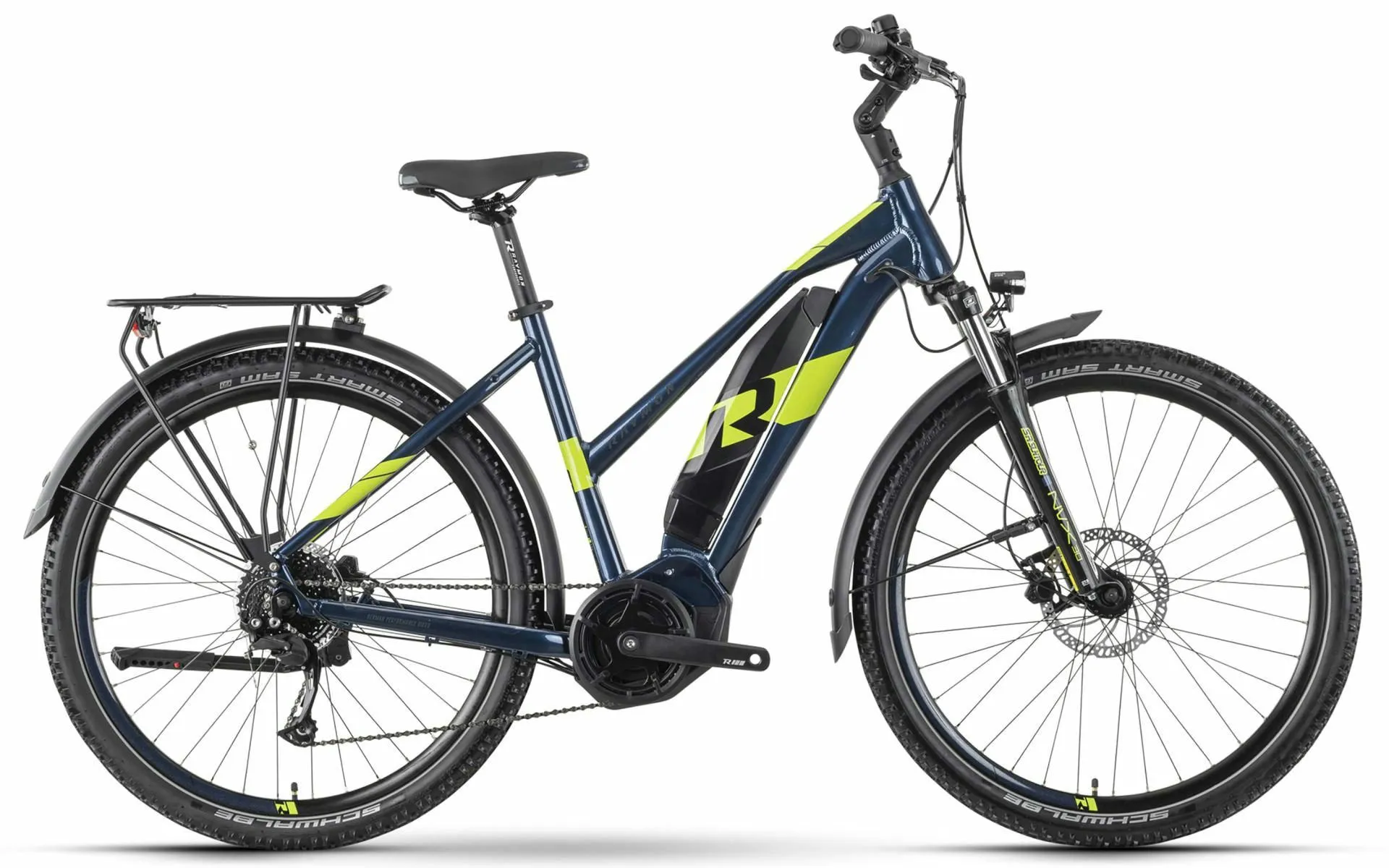 Raymon CrossRay E 3.0 T350 dark blue/limegreen gloss 27,5" 500 Wh Trapez, Hersteller-dark blue/limegreen gloss, S Raymon CrossRay E 3.0 T350 dark blue/limegreen gloss 27,5" 500 Wh Trapez, Hersteller-dark blue/limegreen gloss, S