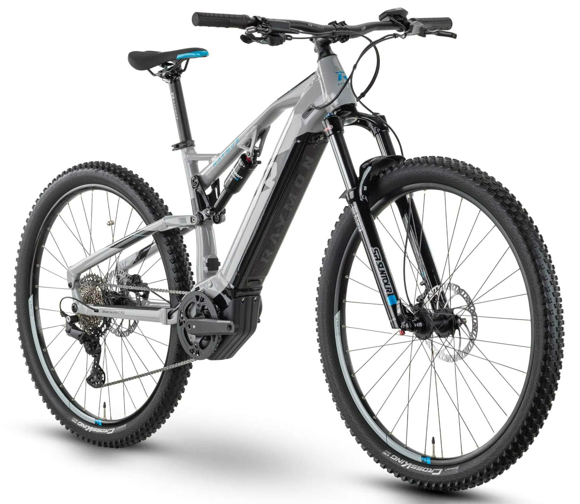 Raymon FullRay 130E 5.0 M350 grey/black/new blue 29" 500 Wh Diamant, Hersteller-grey/black/new blue, M Raymon FullRay 130E 5.0 M350 grey/black/new blue 29" 500 Wh Diamant, Hersteller-grey/black/new blue, M