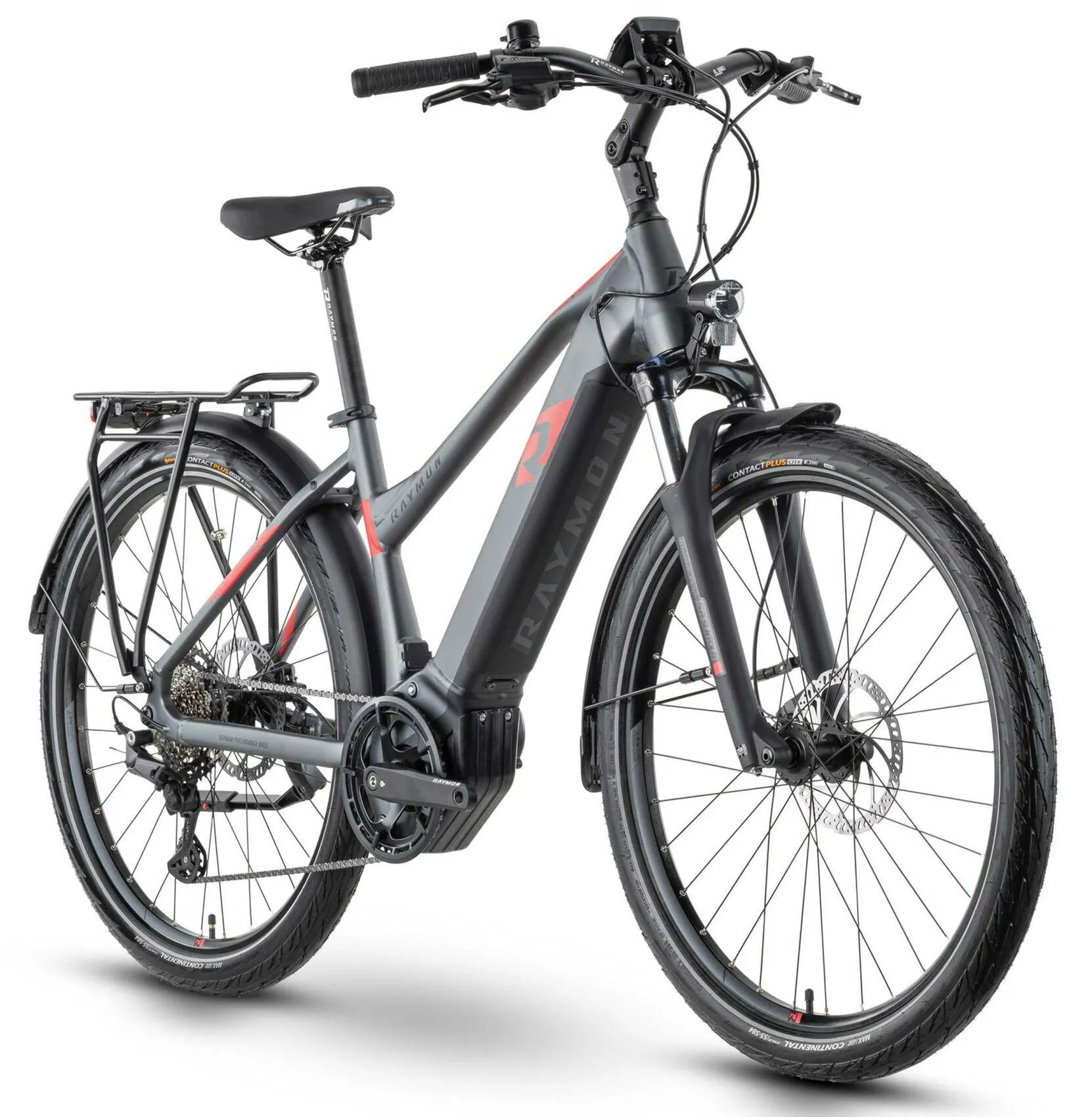Raymon TourRay E 6.0 anthracite metallic/red/black matt 27,5" 630 Wh Trapez, Anthrazit, XS Raymon TourRay E 6.0 anthracite metallic/red/black matt 27,5" 630 Wh Trapez, Anthrazit, XS