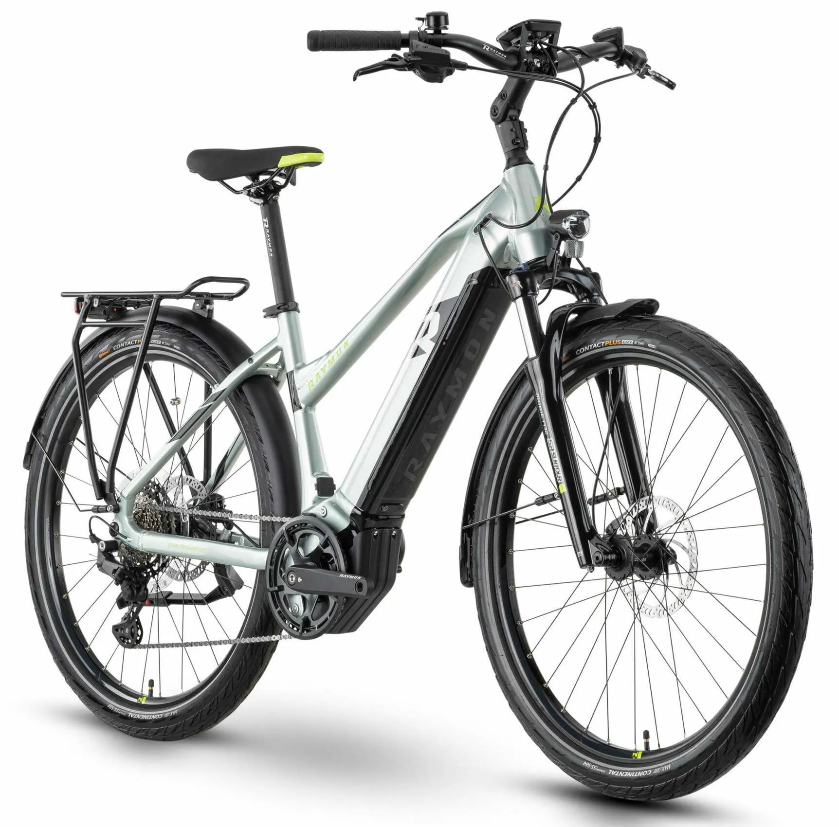 Raymon TourRay E 6.0 M350 pistaccio/black/lime green 27,5" 630 Wh Trapez, Hellgrün, M Raymon TourRay E 6.0 M350 pistaccio/black/lime green 27,5" 630 Wh Trapez, Hellgrün, M