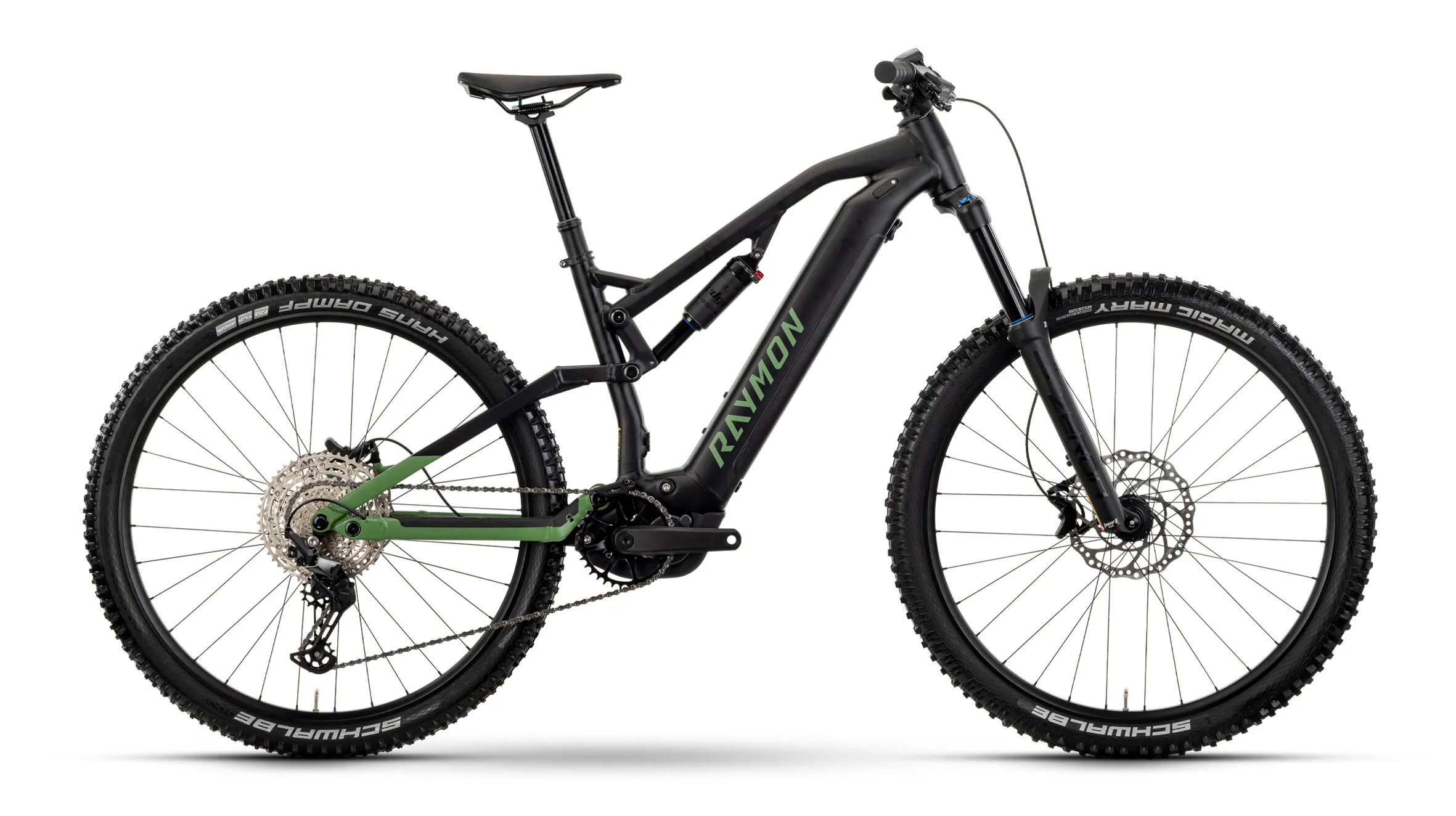 Raymon Trailray 150 Black / Reseda Green / Citron 29" 720 Wh Diamant, Schwarz, XL Raymon Trailray 150 Black / Reseda Green / Citron 29" 720 Wh Diamant, Schwarz, XL