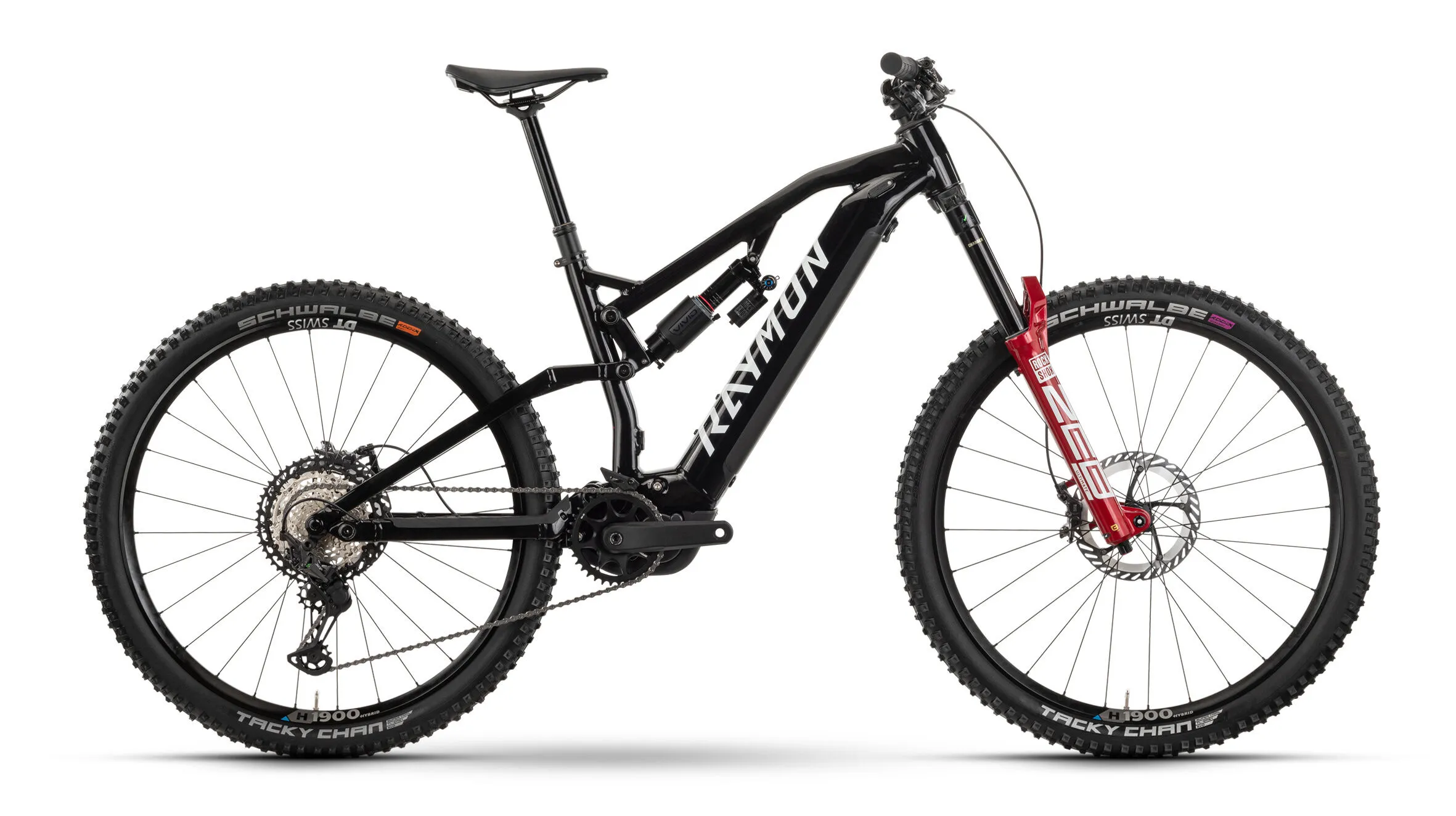 Raymon Trailray 170 Ultra Black / White / Red 29" 800 Wh Diamant Raymon Trailray 170 Ultra Black / White / Red 29" 800 Wh Diamant