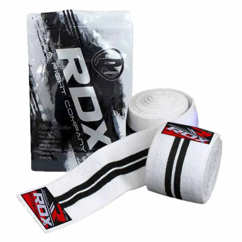 RDX Sports Gym Kniebandage, White / black, One Size RDX Sports Gym Kniebandage, White / black, One Size