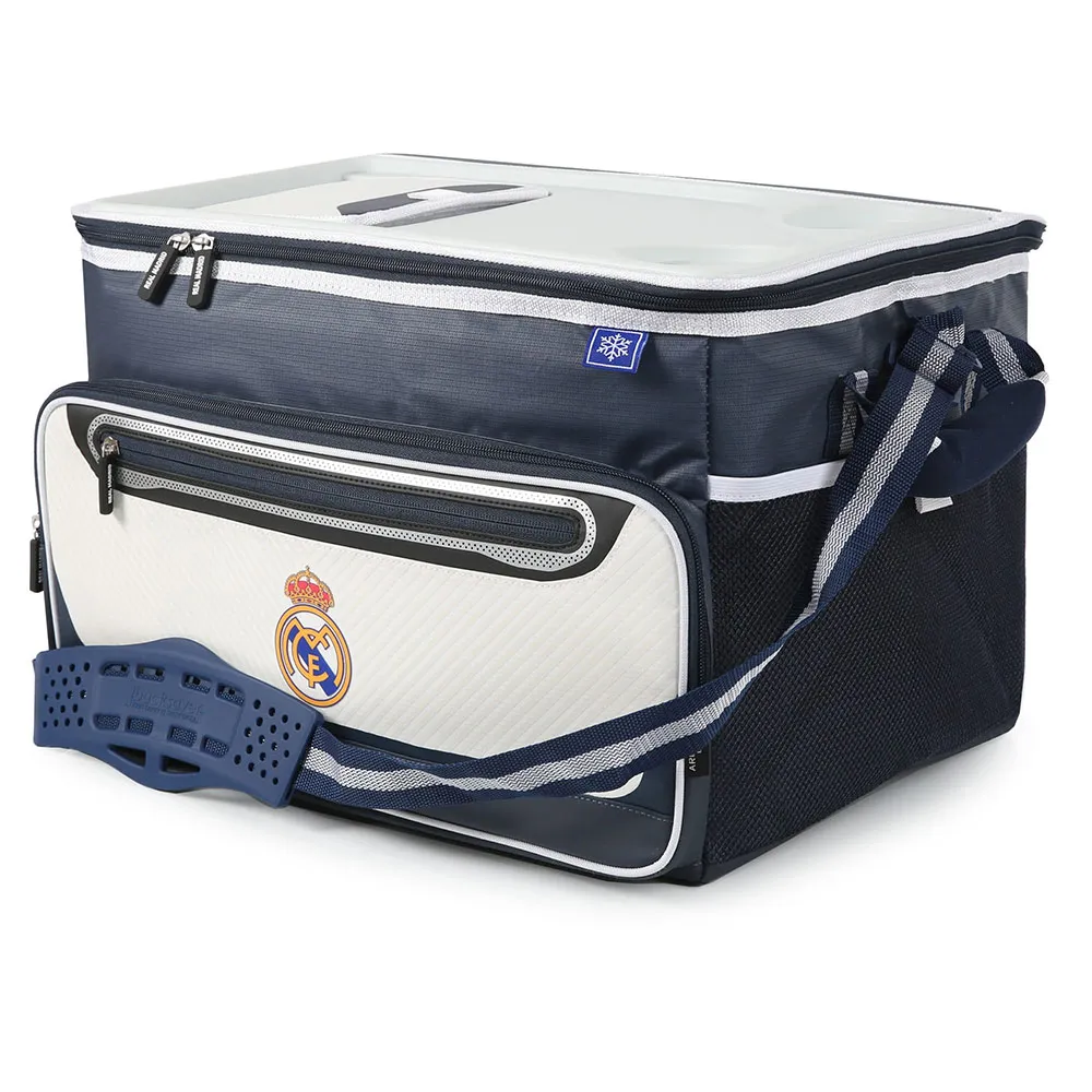 REAL Weiche Tragbare Kühlbox 44.5x33.0x30.5 Cm, White / blue, One Size REAL Weiche Tragbare Kühlbox 44.5x33.0x30.5 Cm, White / blue, One Size