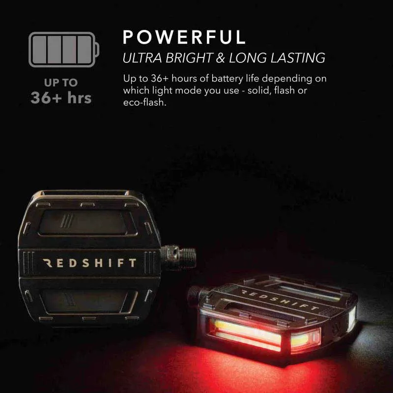 Redshift Arclight Pedale, Black / red, One Size Redshift Arclight Pedale, Black / red, One Size