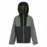 Regatta Hanleigh Jacke, Black / agave green, 7-8Y