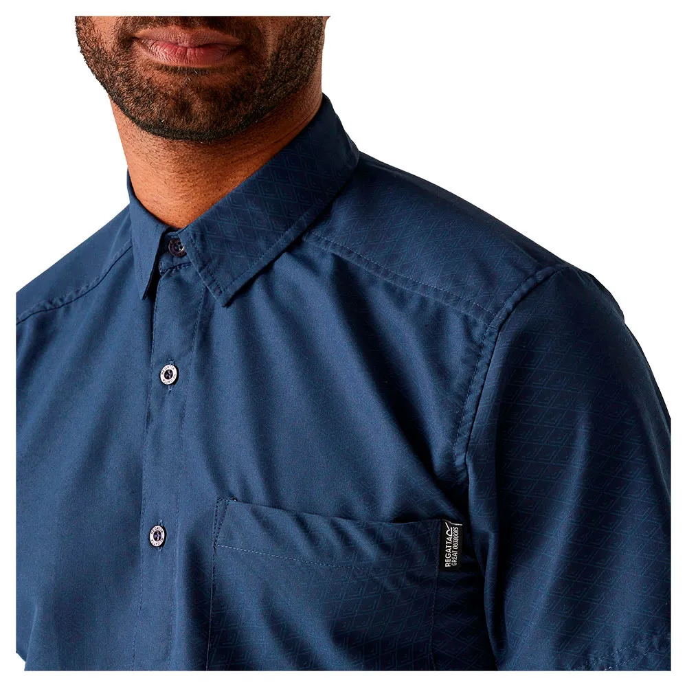 Regatta Mindanol X Kurzarmhemd Refurbished, Navy triangle point