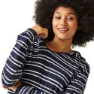 Regatta Minerve Langarm-t-shirt, Navy / white