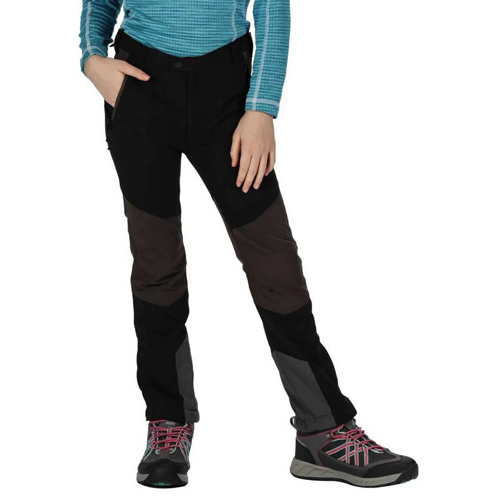 Regatta Tech Mountain Hosen, Black / ash, 5-6Y Regatta Tech Mountain Hosen, Black / ash, 5-6Y