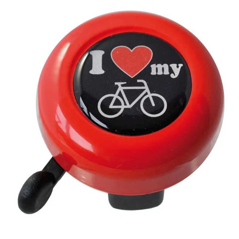 REICH Motivklingel ich liebe mein Fahrrad Unisex, rot, 55mm REICH Motivklingel ich liebe mein Fahrrad Unisex, rot, 55mm