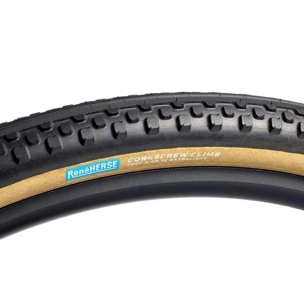 Rene Herse Gravel Reifen Corkscrew Climb, Tan, 700 x 44 Rene Herse Gravel Reifen Corkscrew Climb, Tan, 700 x 44