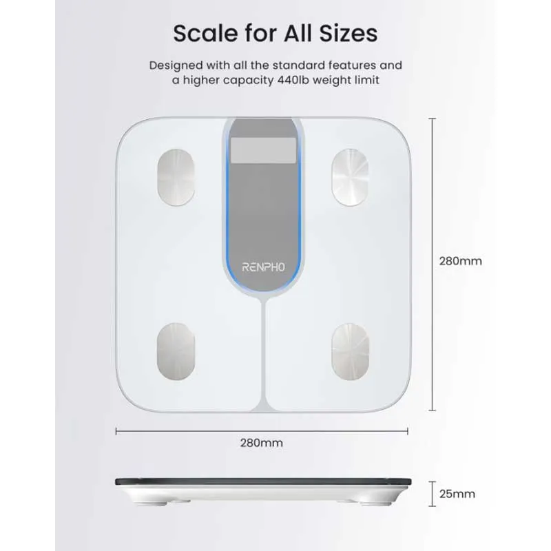 Renpho Elis 1c Waage, White, One Size Renpho Elis 1c Waage, White, One Size