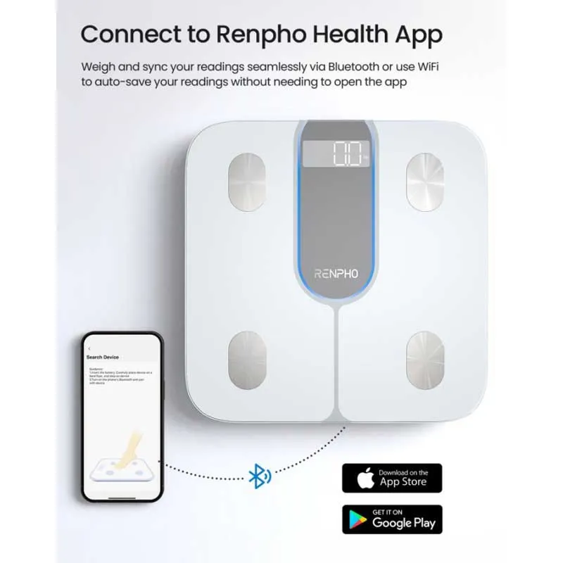 Renpho Elis 1c Waage, White, One Size Renpho Elis 1c Waage, White, One Size