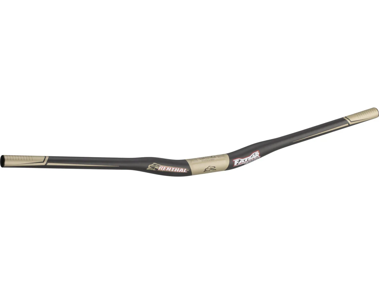 Renthal Fatbar Carbon 31.8 20 mm Riser Lenker, Black / aluminium gold, 31.8mm, 800mm Renthal Fatbar Carbon 31.8 20 mm Riser Lenker, Black / aluminium gold, 31.8mm, 800mm