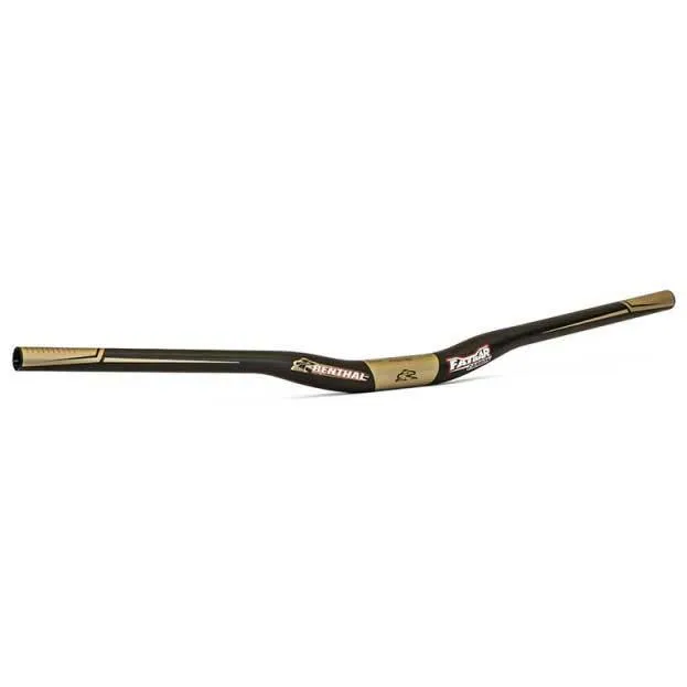 Renthal V2 Fatbar Carbon Rise 20 Mm Lenker, Black / aluminium gold, 31.8mm, 800mm Renthal V2 Fatbar Carbon Rise 20 Mm Lenker, Black / aluminium gold, 31.8mm, 800mm