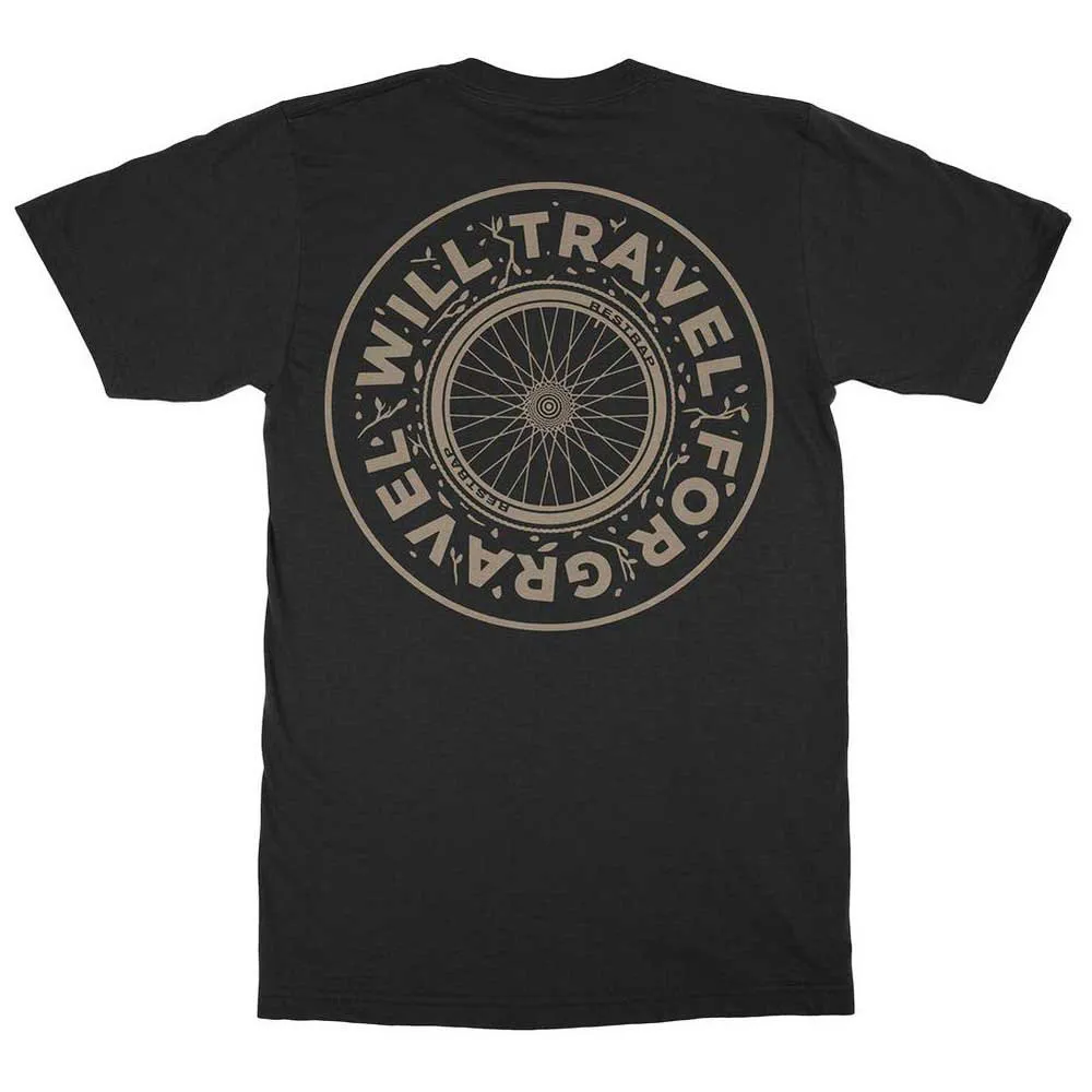 Restrap Will Travel For Gravel Kurzarm-t-shirt, Black, XL Restrap Will Travel For Gravel Kurzarm-t-shirt, Black, XL
