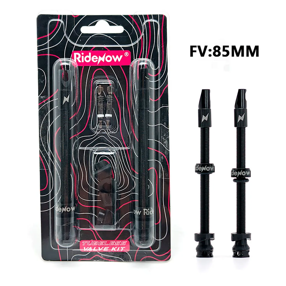 RideNow Fv Presta Tubeless 85mm Ventile, Black, One Size