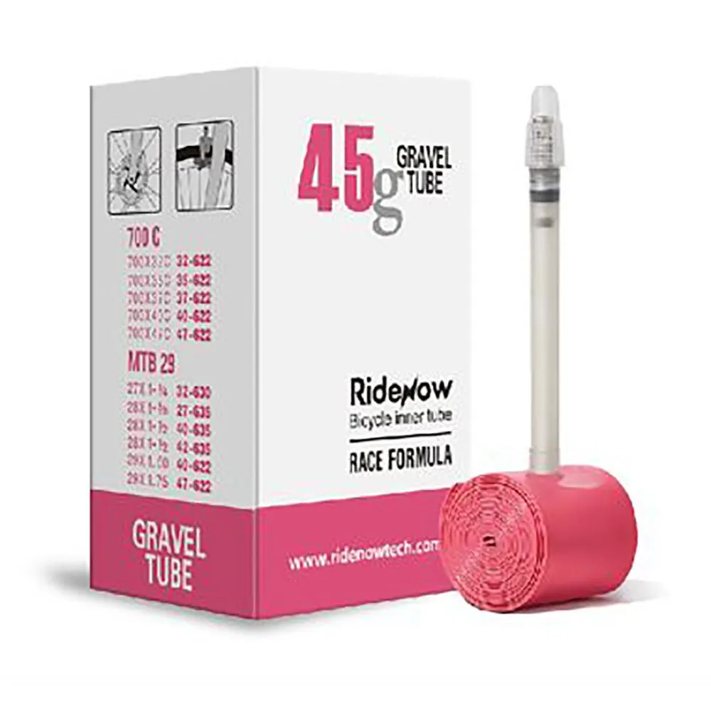 RideNow Tpu Gravel Presta 65 Mm Fahrradschlauch, Pink, 700C, 32-47 RideNow Tpu Gravel Presta 65 Mm Fahrradschlauch, Pink, 700C, 32-47