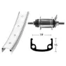 RideWill Rt Shimano 1s Coaster Brake Hinterrad, Silver, 8.5 x 110mm
