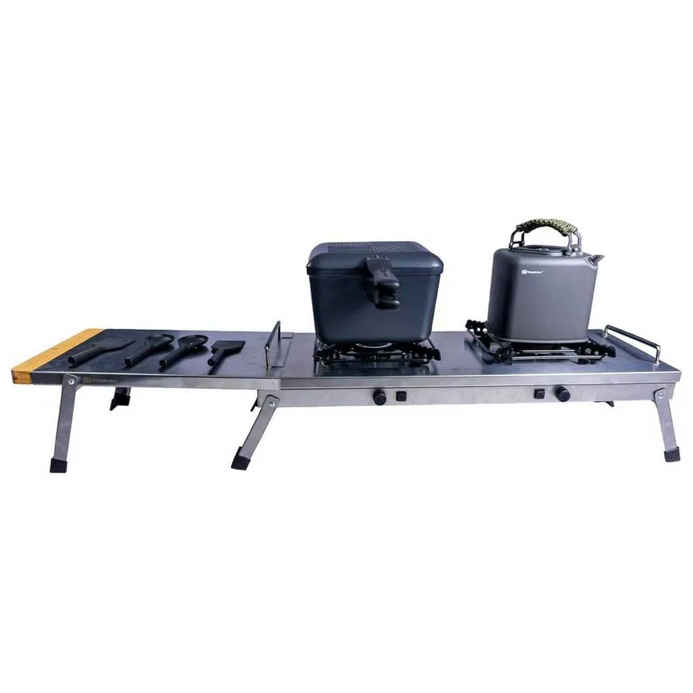 Ridgemonkey Cookstation Double Gaskocher Campingküche, Black, One Size Ridgemonkey Cookstation Double Gaskocher Campingküche, Black, One Size