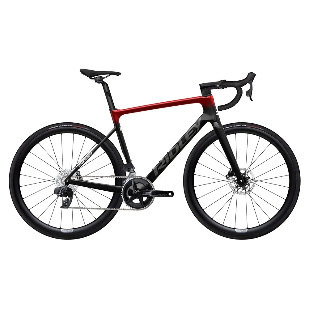 Ridley Falcn Rival Etap Axs 2025 Rennrad, Ud carbon / candy red metallic / silver