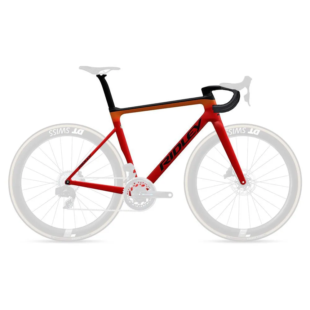 Ridley Falcn Rs 2023 Straßenrahmen, Black / red / orange, L Ridley Falcn Rs 2023 Straßenrahmen, Black / red / orange, L