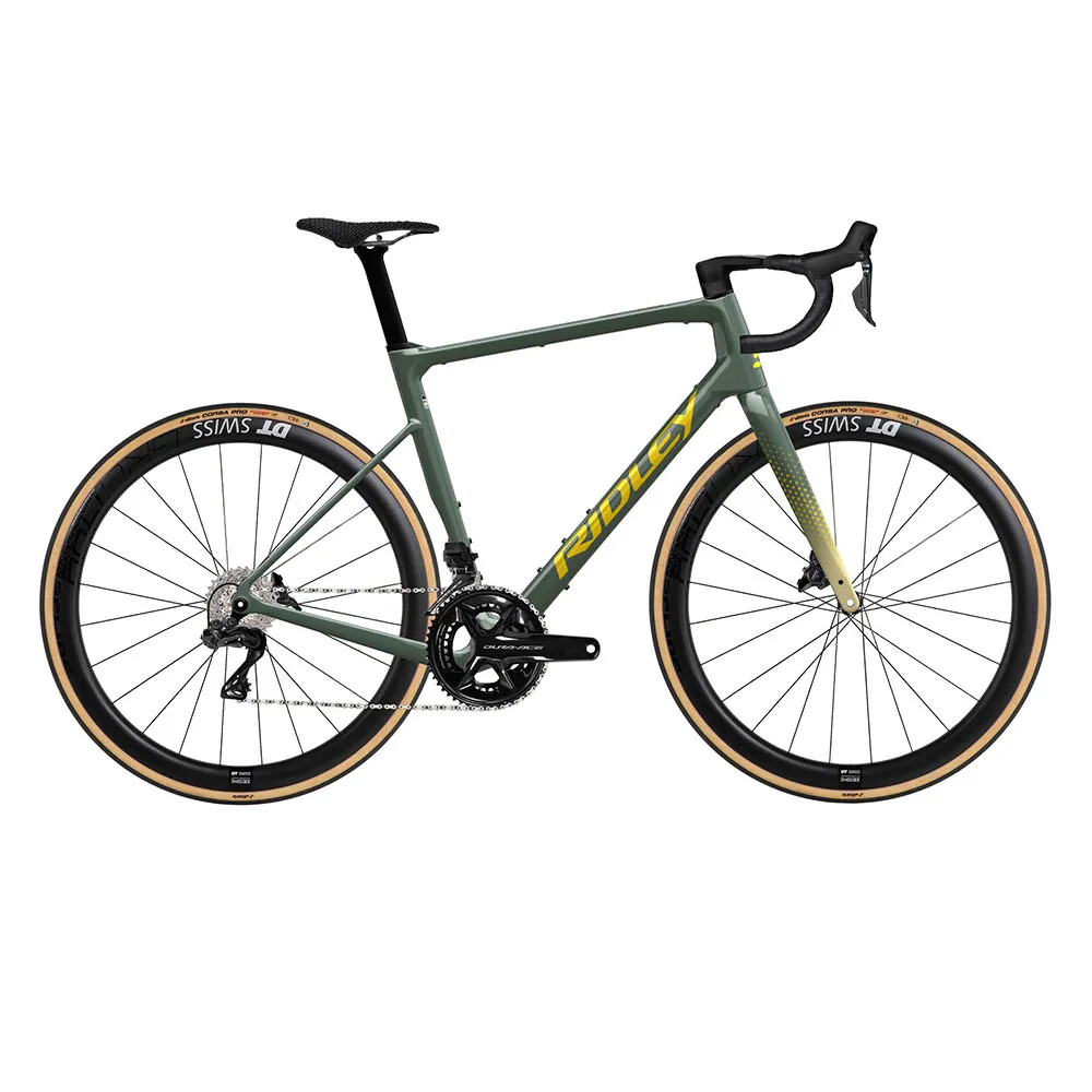 Ridley Grifn Rs Dura Ace Di2 2025 Rennrad, Green / dark yellow
