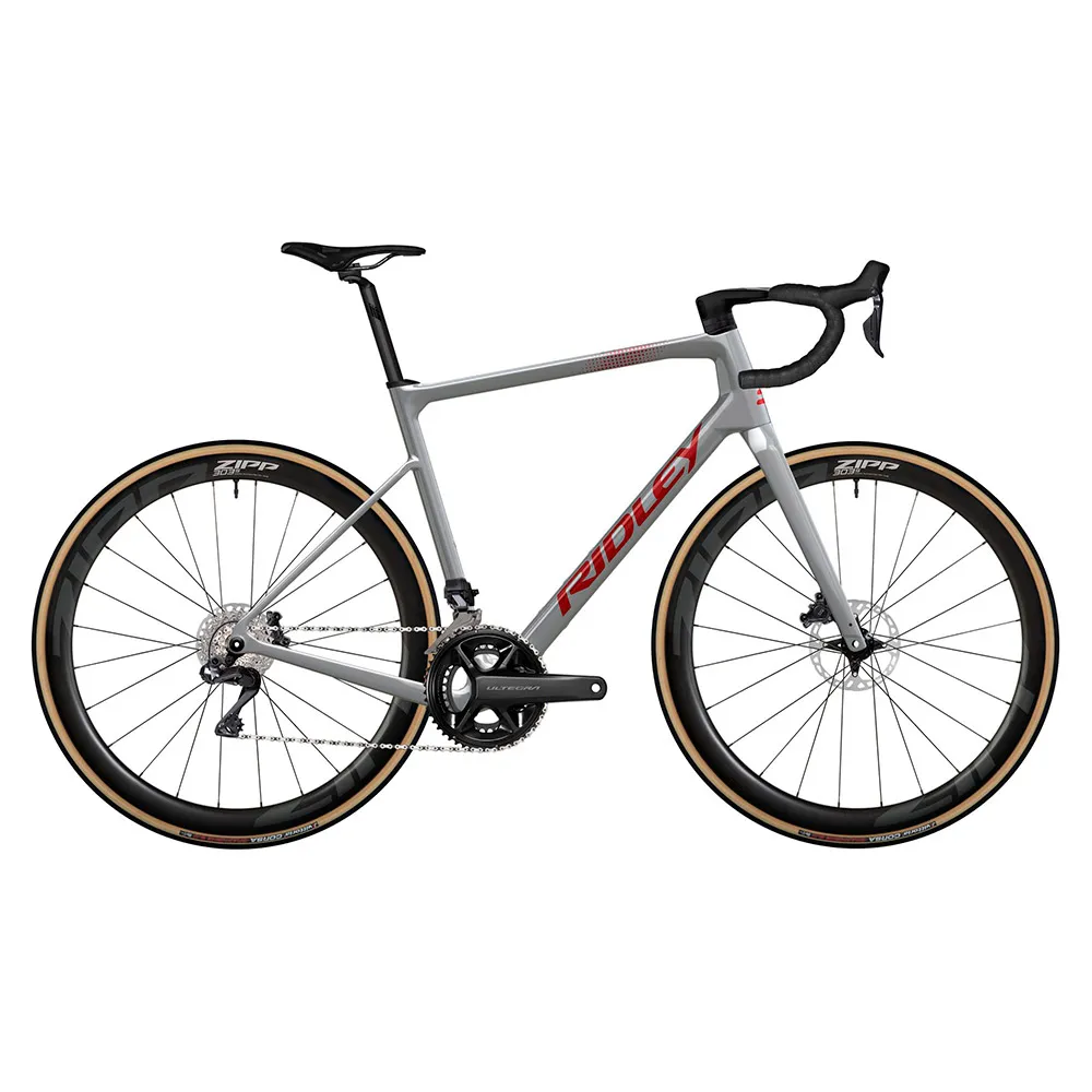 Ridley Grifn Ultegra Di2 2025 Rennrad, Battle ship grey / candy red metallic