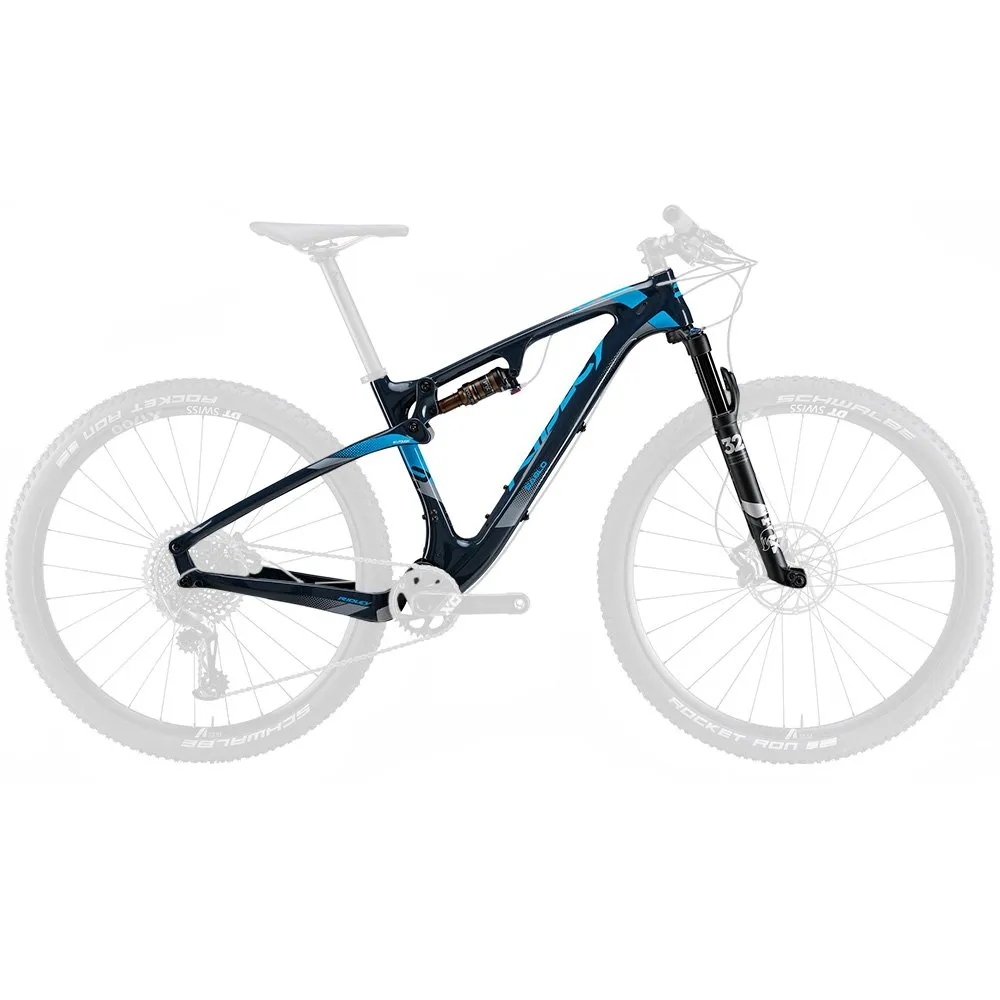 Ridley Sablo Fs C Mtb-rahmen, Black metallic / blue, XL