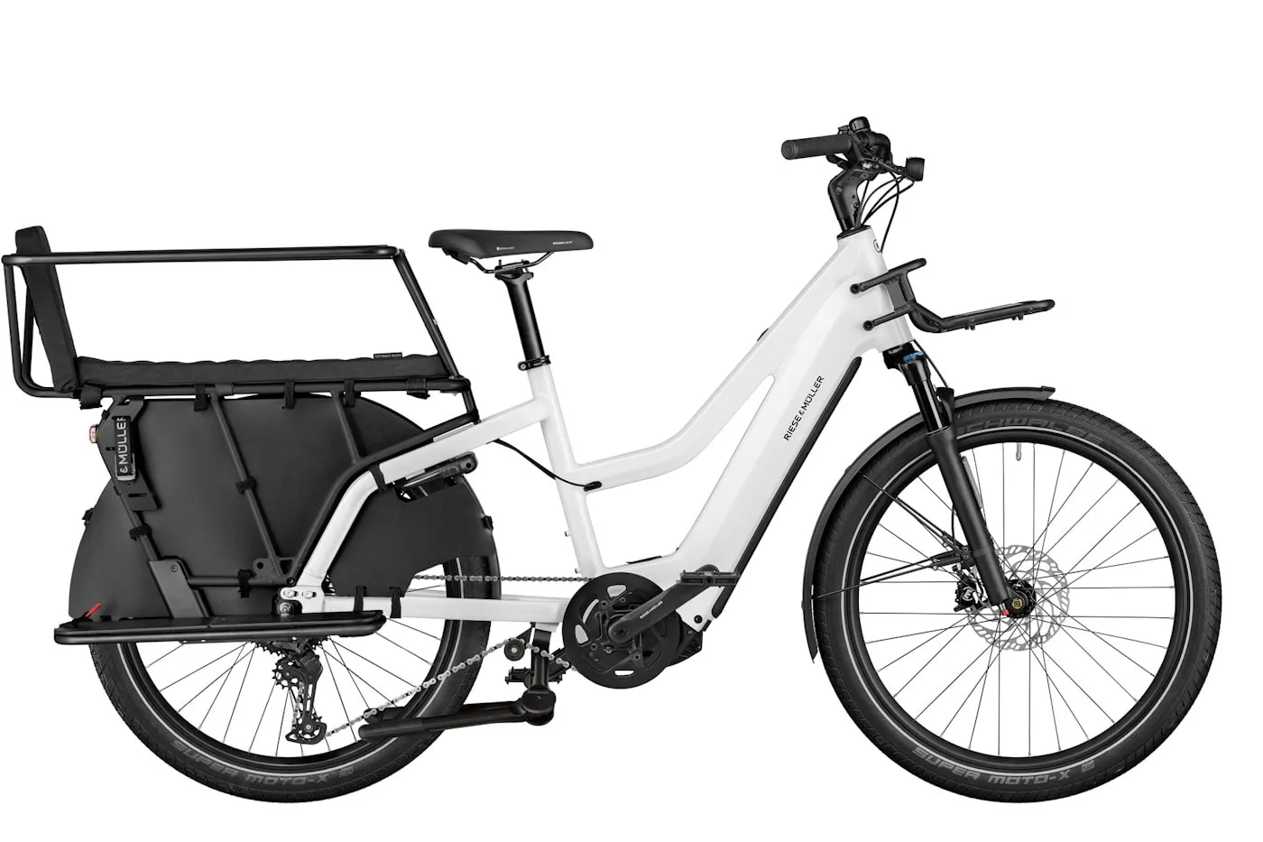 Riese & Müller Multicharger2 Mixte GT family 625Wh 11K Trapez, Schwarz,weiss, 47cm