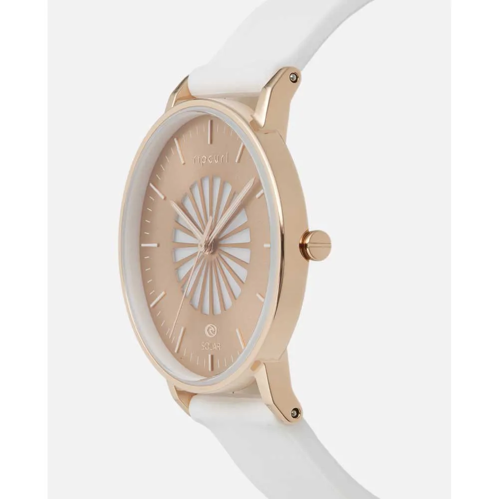 Rip Curl Latch Solar Silicone Rose Gold Uhr, White Rip Curl Latch Solar Silicone Rose Gold Uhr, White