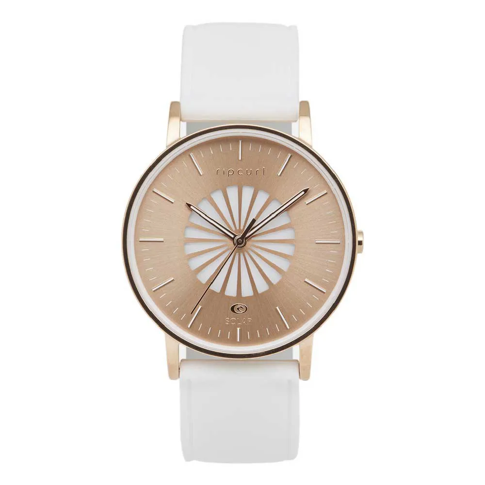 Rip Curl Latch Solar Silicone Rose Gold Uhr, White Rip Curl Latch Solar Silicone Rose Gold Uhr, White