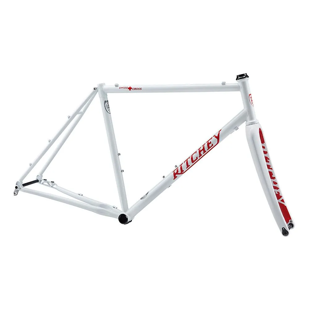 Ritchey Swiss Cross Disc V3 Gravel-rahmen, White / red, XXL Ritchey Swiss Cross Disc V3 Gravel-rahmen, White / red, XXL
