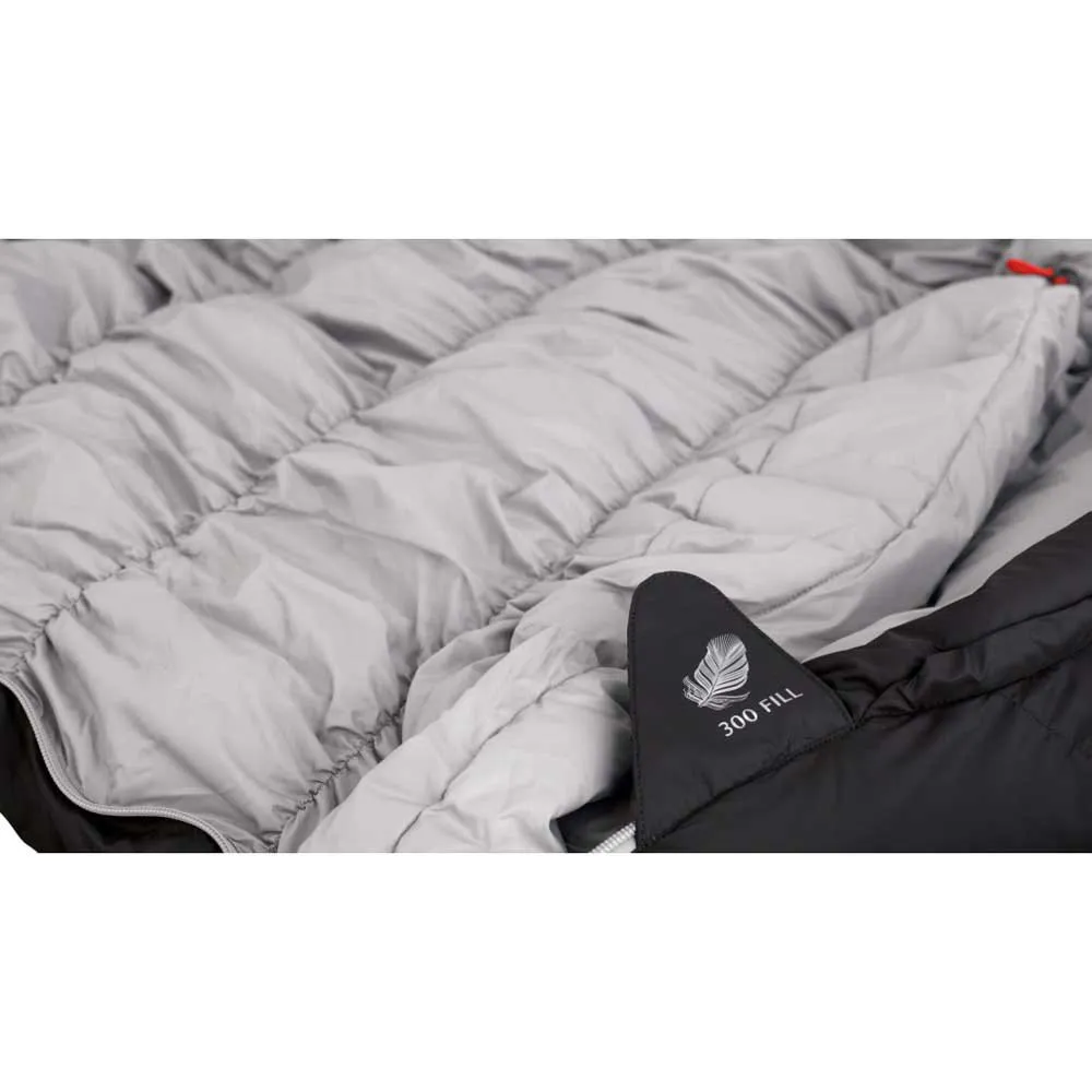 Robens Serac 300 -4ºc Schlafsack, Black, Right Zipper