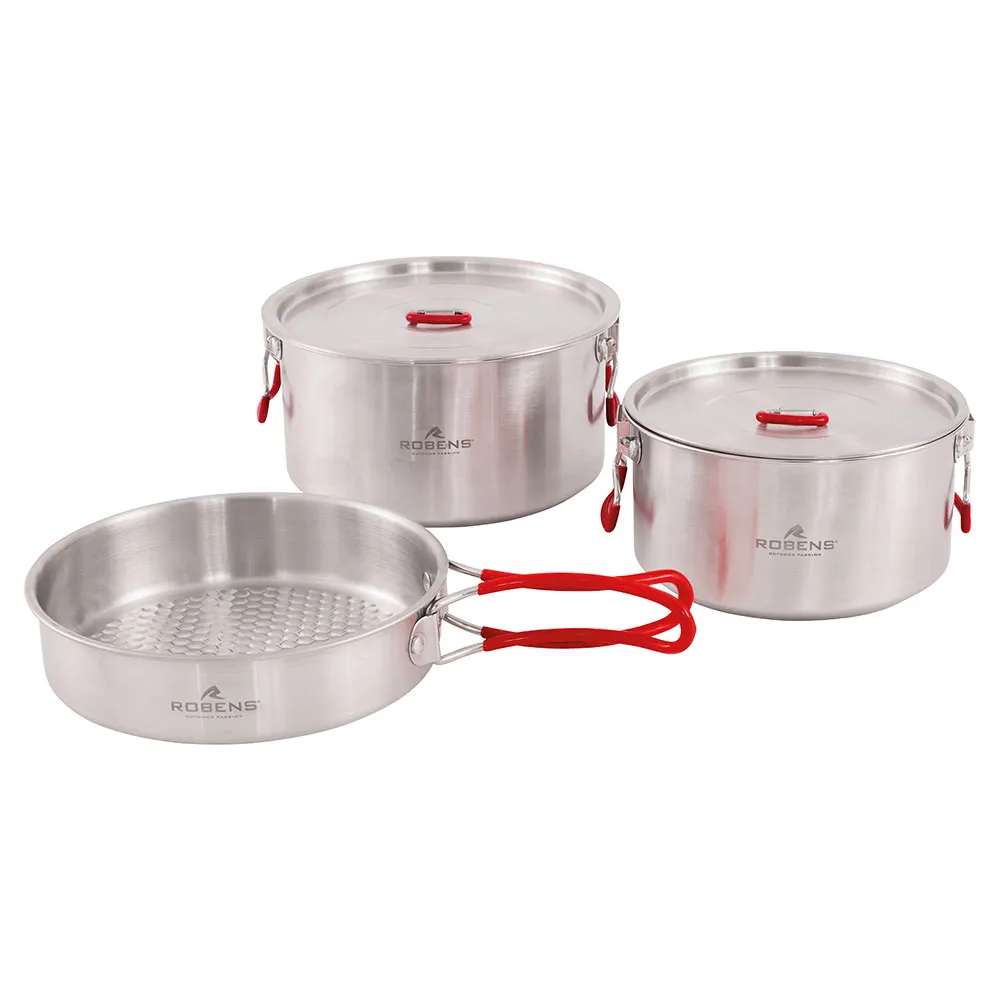Robens Sierra Steel L Kochtopfset, Silver, One Size Robens Sierra Steel L Kochtopfset, Silver, One Size