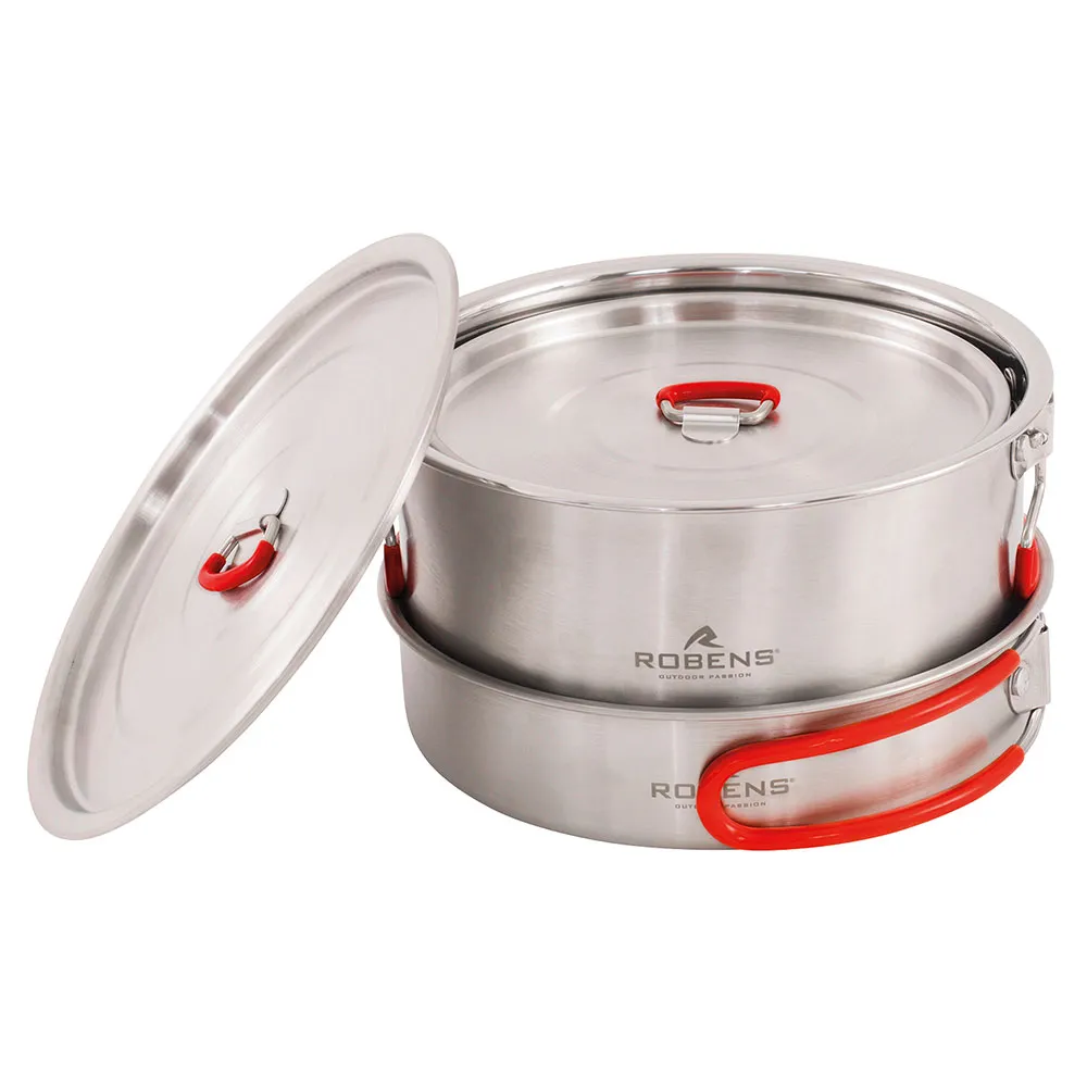 Robens Sierra Steel L Kochtopfset, Silver, One Size Robens Sierra Steel L Kochtopfset, Silver, One Size