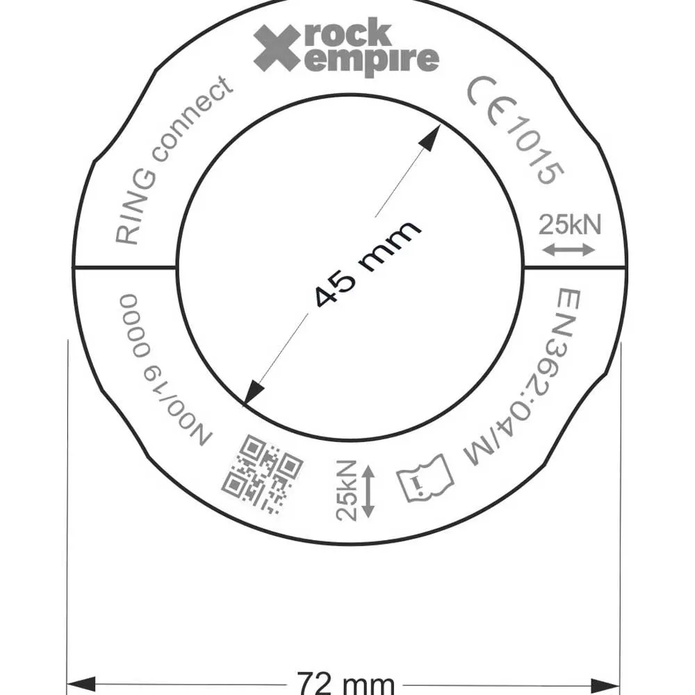Rock Empire 25 Kn Aluminiumring 45 Mm, One size