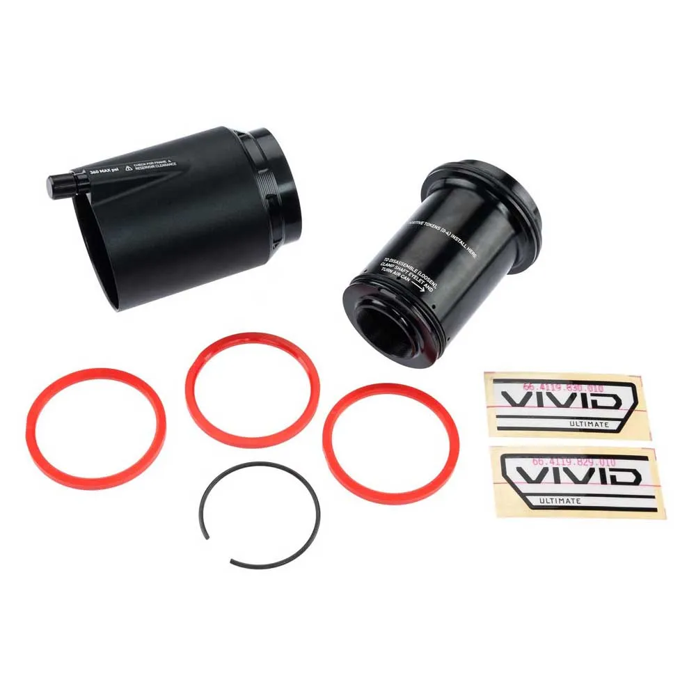 Rock Shox 165/190x37.5-45 Mm Vivid C1+ 2024+ Hinterer Stoßdämpfer Luftkanister-kit, Black, One Size Rock Shox 165/190x37.5-45 Mm Vivid C1+ 2024+ Hinterer Stoßdämpfer Luftkanister-kit, Black, One Size