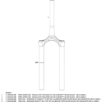 Rock Shox 35 51 Offset Gabel Mit Kronen-/lenk-/oberrohr-baugruppe Rock Shox 35 51 Offset Gabel Mit Kronen-/lenk-/oberrohr-baugruppe