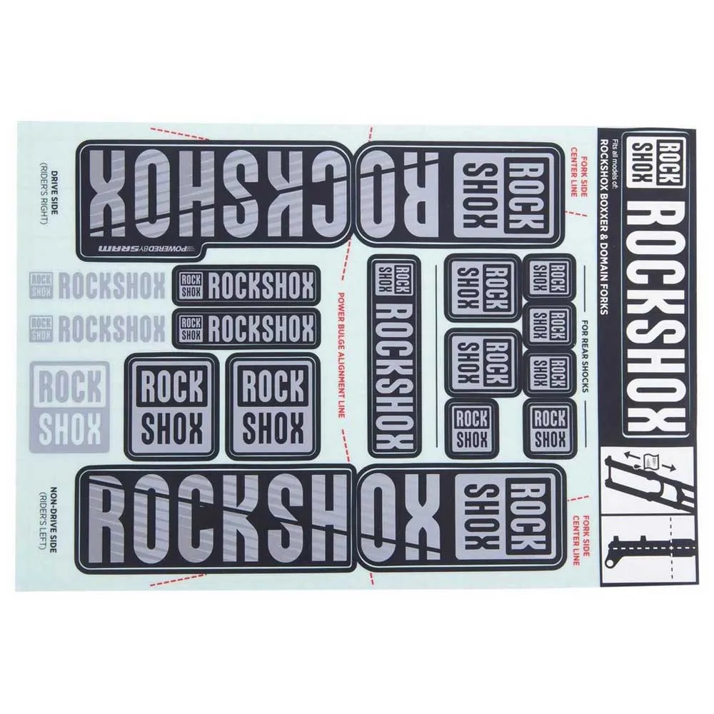 Rock Shox 35 Mm Dual Aufkleberset, Multicolor, One Size Rock Shox 35 Mm Dual Aufkleberset, Multicolor, One Size