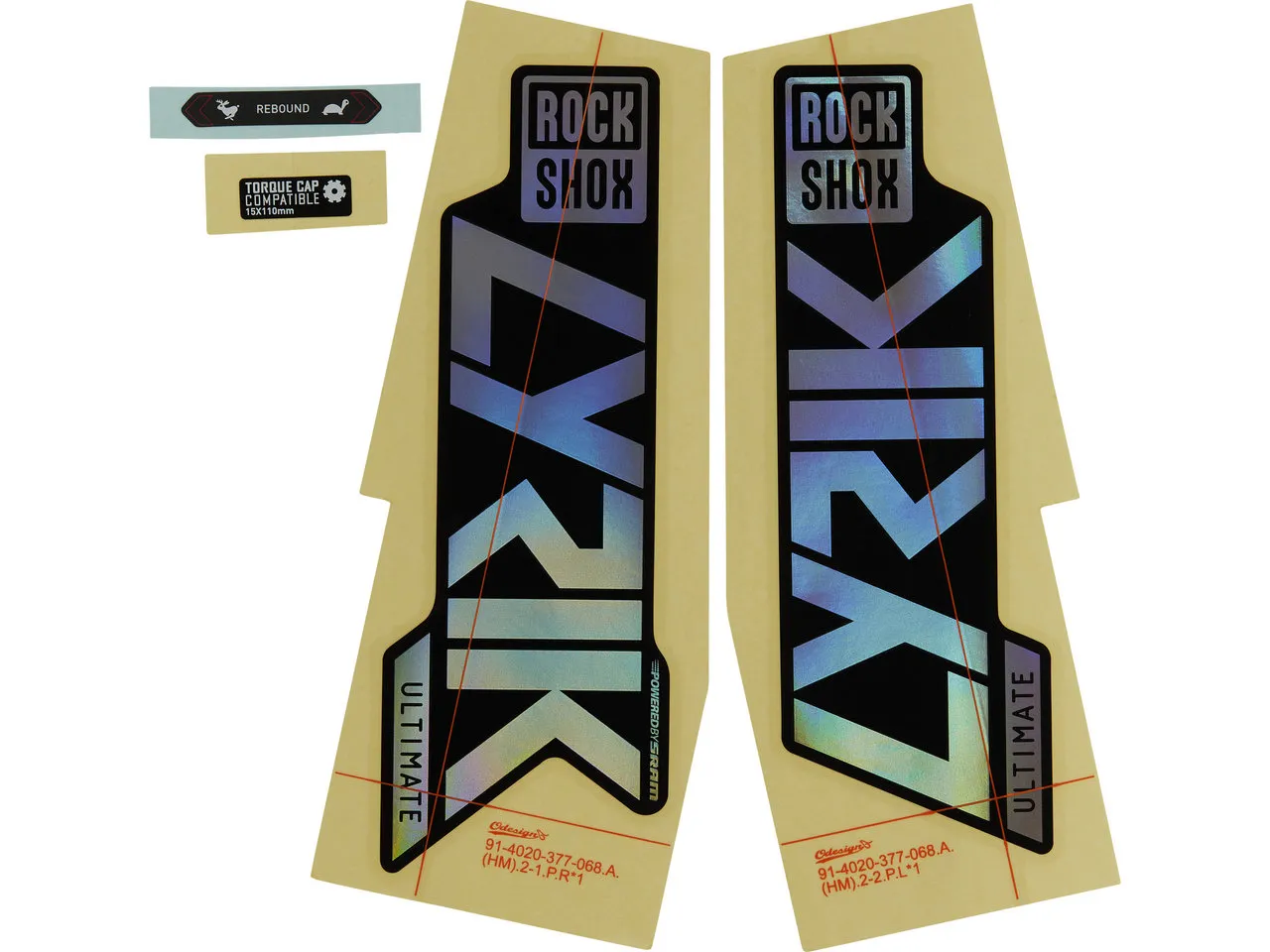Rock Shox Aufklebersatz für Lyrik Ultimate Modell 2021 Rock Shox Aufklebersatz für Lyrik Ultimate Modell 2021