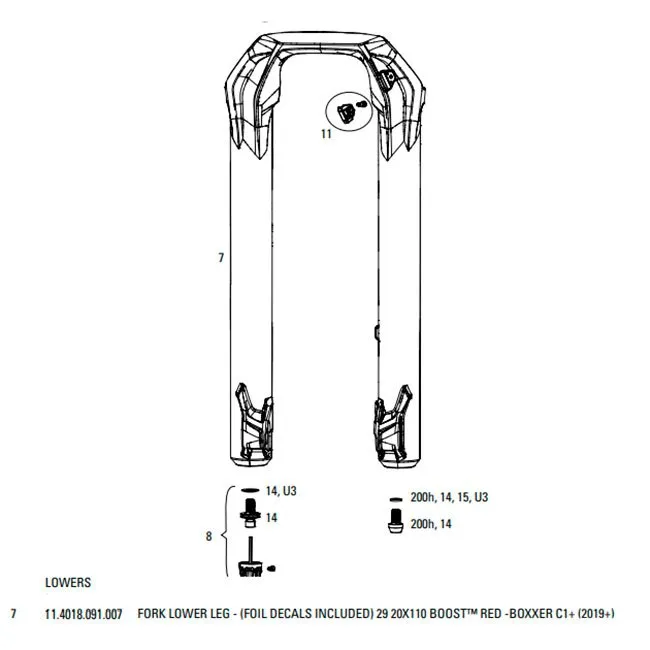 Rock Shox Boxxer C1 2019+ 29´´ Boost Ultimate Gabel Senkt Sich, Red, One Size Rock Shox Boxxer C1 2019+ 29´´ Boost Ultimate Gabel Senkt Sich, Red, One Size