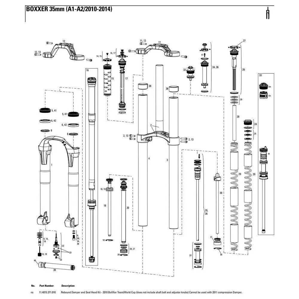 Rock Shox Boxxer Team/world Cup Sealhead Kompressionsdämpfer, Black, One Size Rock Shox Boxxer Team/world Cup Sealhead Kompressionsdämpfer, Black, One Size