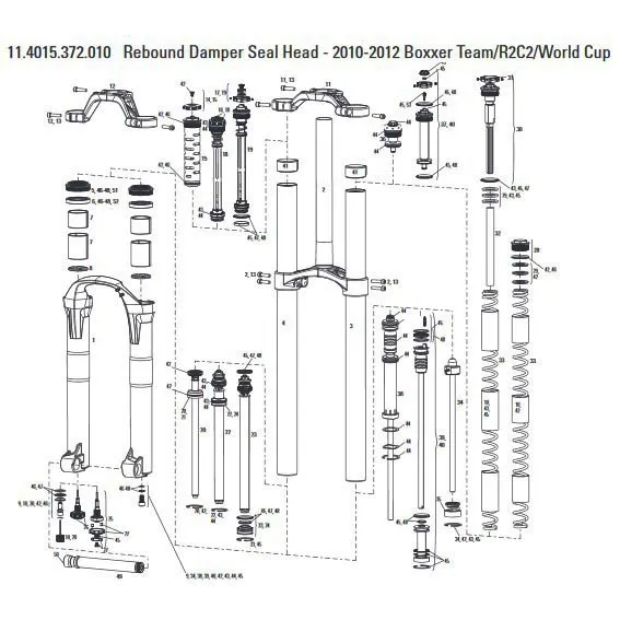Rock Shox Boxxer World Cup/team Gabel-feder-dichtungskopf, Black, One Size Rock Shox Boxxer World Cup/team Gabel-feder-dichtungskopf, Black, One Size