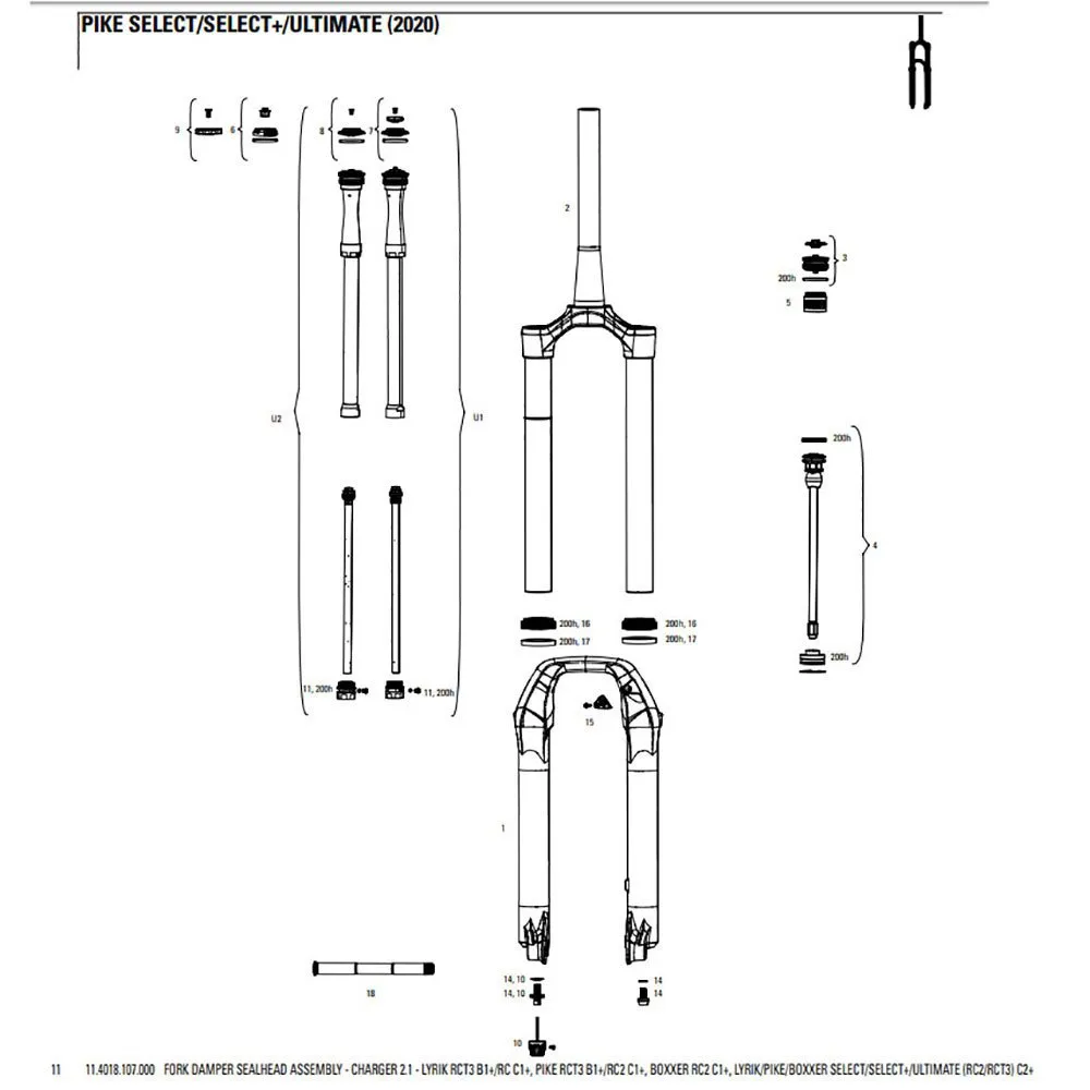 Rock Shox Charger 2.1 Lyrik/pike/boxxer Gabel-feder-dichtungskopf, Black, One Size Rock Shox Charger 2.1 Lyrik/pike/boxxer Gabel-feder-dichtungskopf, Black, One Size