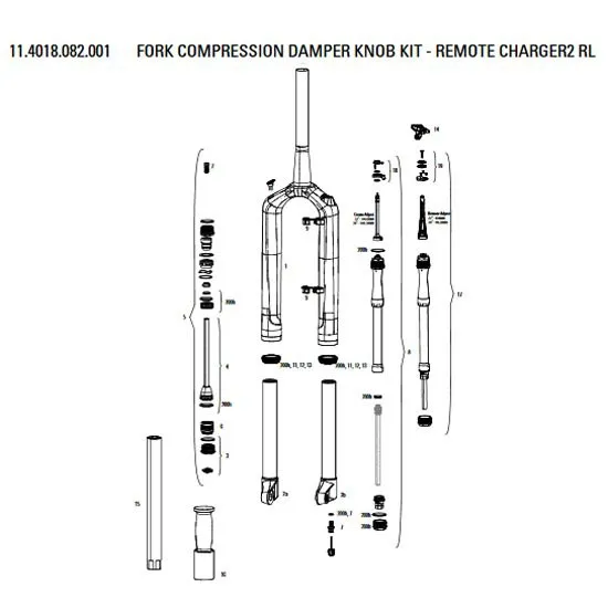 Rock Shox Charger2 Rl Rs/1 A1 Plus Knauf-set, Black, One Size Rock Shox Charger2 Rl Rs/1 A1 Plus Knauf-set, Black, One Size