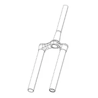 Rock Shox Csu Debonair 27b/29b 59 Od 44 Offset Gabel Mit Kronen-/lenk-/oberrohr-baugruppe Rock Shox Csu Debonair 27b/29b 59 Od 44 Offset Gabel Mit Kronen-/lenk-/oberrohr-baugruppe