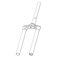 Rock Shox Csu Debonair 27b/29b 63 Od 44 Offset Gabel Mit Kronen-/lenk-/oberrohr-baugruppe Rock Shox Csu Debonair 27b/29b 63 Od 44 Offset Gabel Mit Kronen-/lenk-/oberrohr-baugruppe